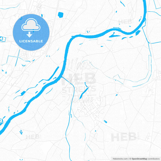 Bronckhorst, Netherlands PDF vector map with water in focus