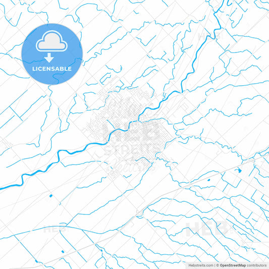 Chatham-Kent, Canada PDF vector map with water in focus
