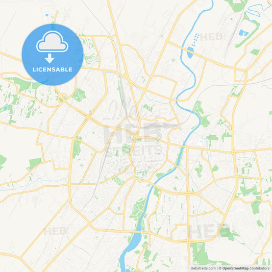 Rzeszow, Poland Vector Map - Classic Colors