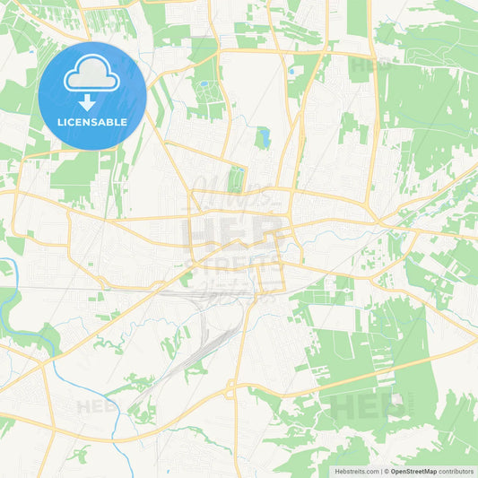 Tarnow, Poland Vector Map - Classic Colors