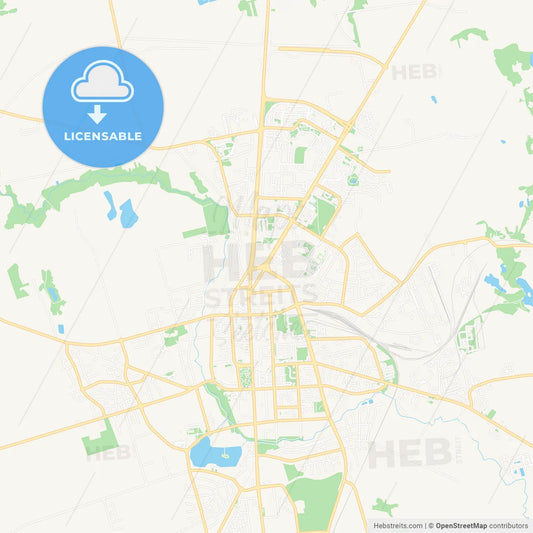 Suwalki, Poland Vector Map - Classic Colors