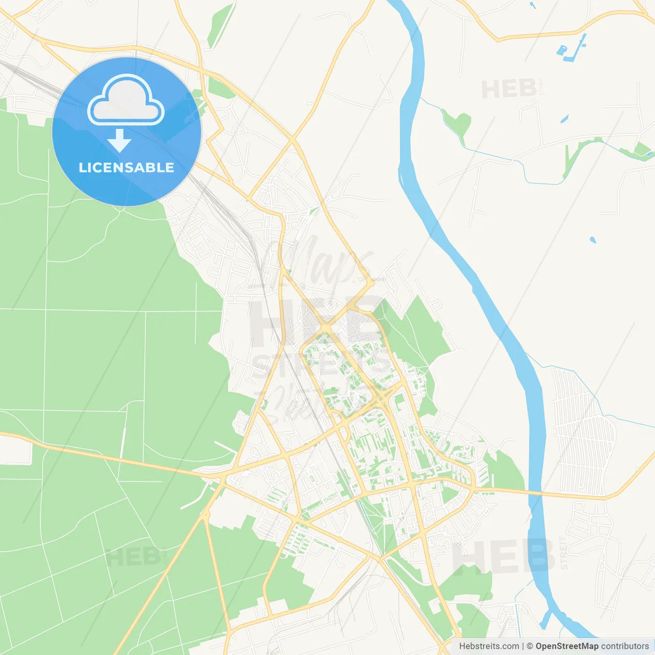 Stalowa Wola, Poland Vector Map - Classic Colors