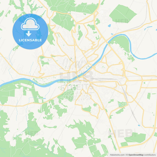 Przemysl, Poland Vector Map - Classic Colors