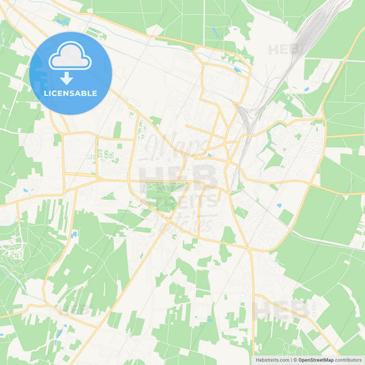 Tarnowskie Gory, Poland Vector Map - Classic Colors