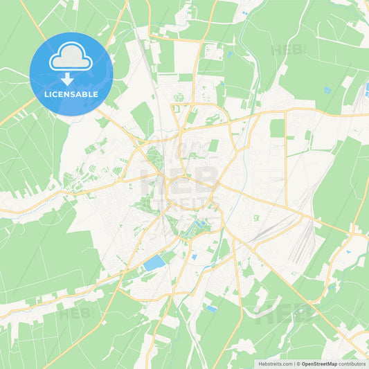 Swidnica, Poland Vector Map - Classic Colors
