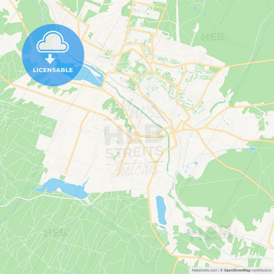 Starachowice, Poland Vector Map - Classic Colors