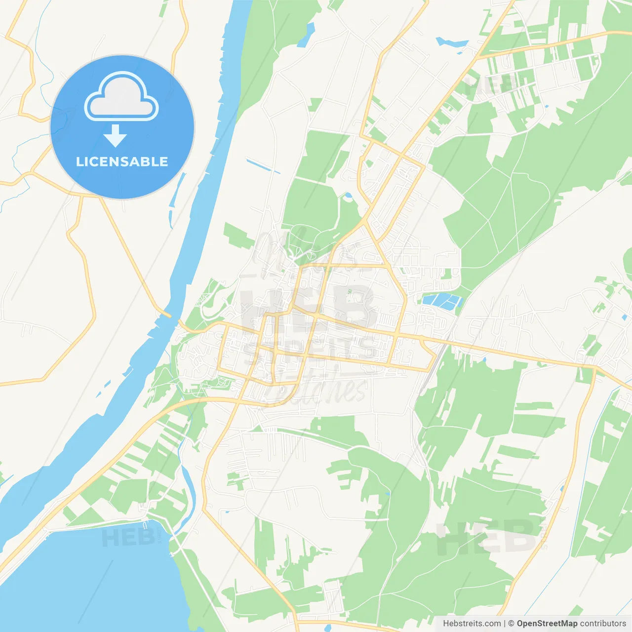 Tarnobrzeg, Poland Vector Map - Classic Colors