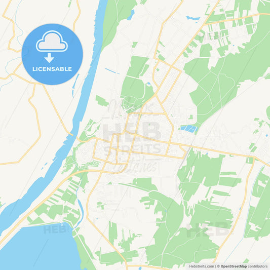 Tarnobrzeg, Poland Vector Map - Classic Colors