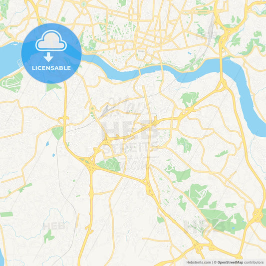 Vila Nova de Gaia, Portugal Vector Map - Classic Colors