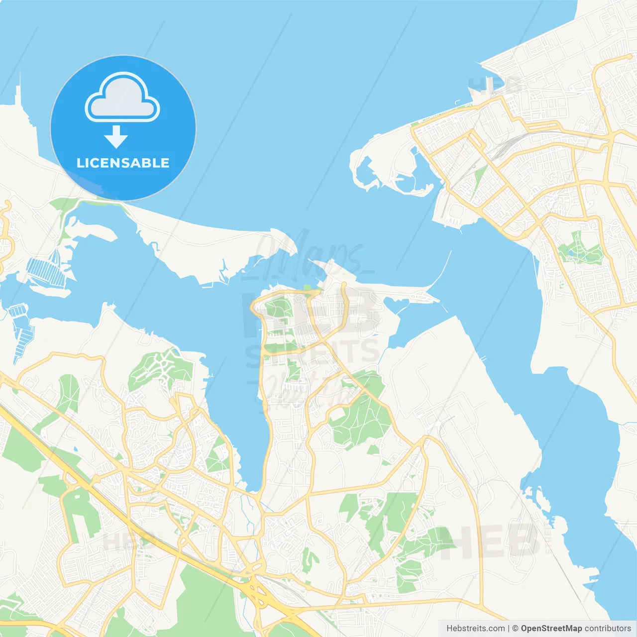 Seixal, Portugal Vector Map - Classic Colors