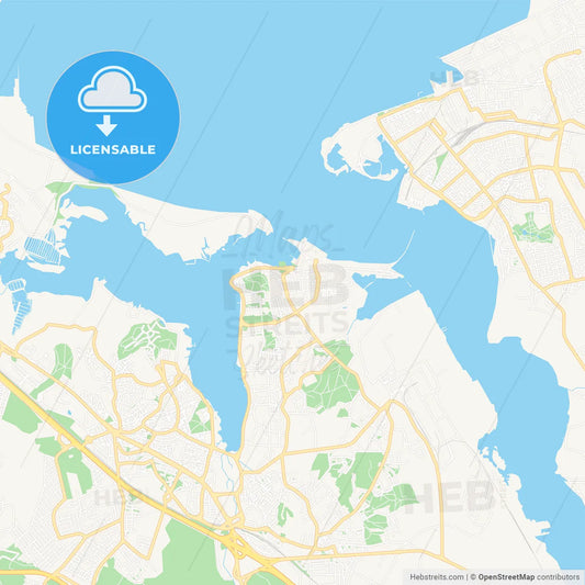 Seixal, Portugal Vector Map - Classic Colors