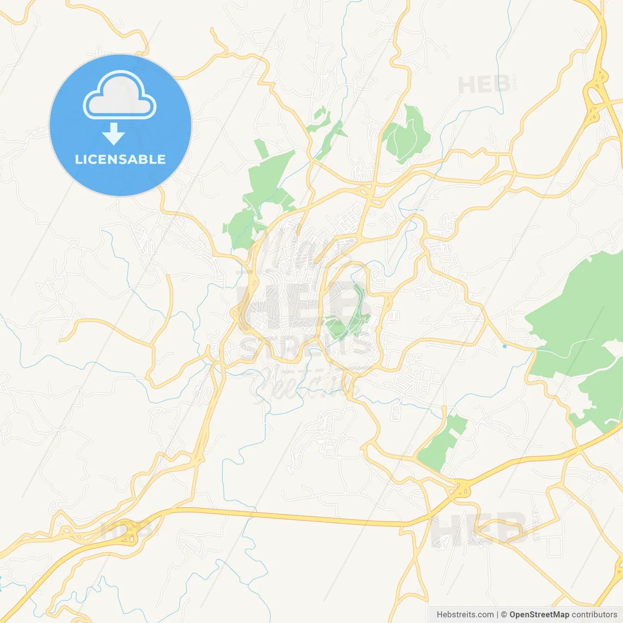 Vila Real, Portugal Vector Map - Classic Colors