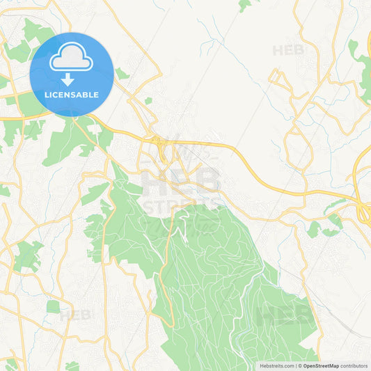 Valongo, Portugal Vector Map - Classic Colors
