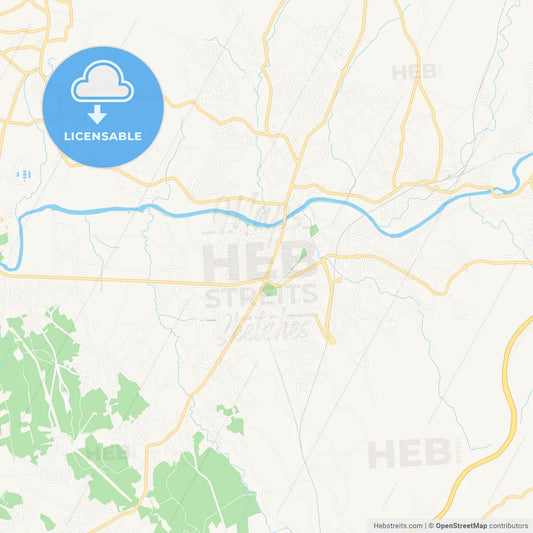 Trofa, Portugal Vector Map - Classic Colors