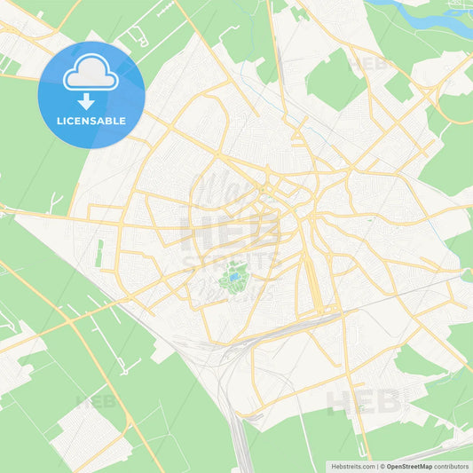 Ploiesti, Romania Vector Map - Classic Colors