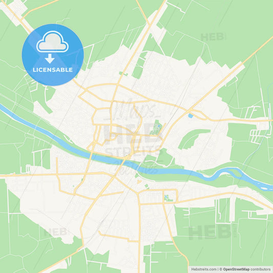 Satu Mare, Romania Vector Map - Classic Colors