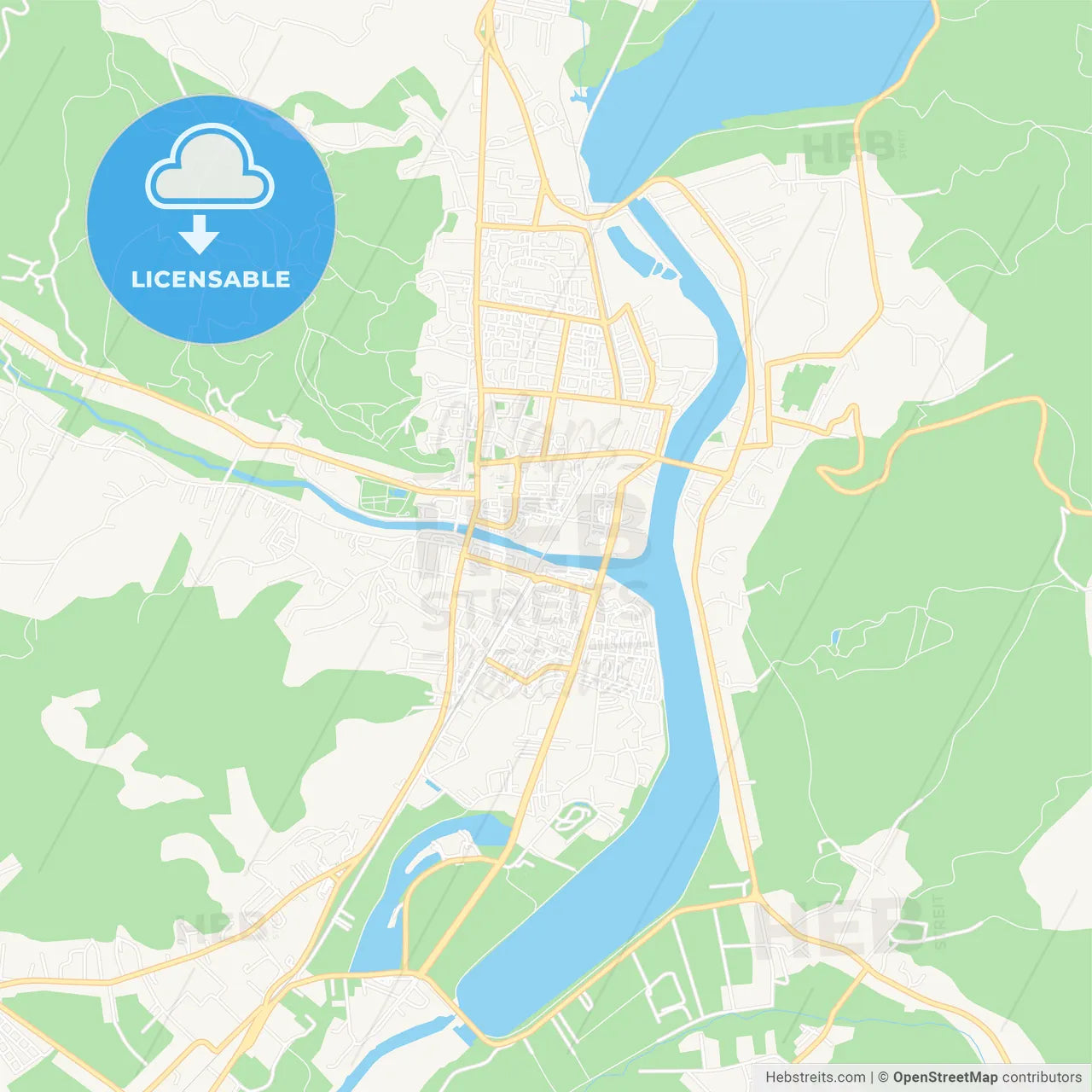 Ramnicu Valcea, Romania Vector Map - Classic Colors