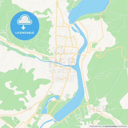 Ramnicu Valcea, Romania Vector Map - Classic Colors