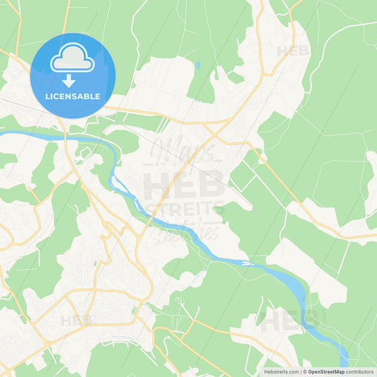 Suceava, Romania Vector Map - Classic Colors