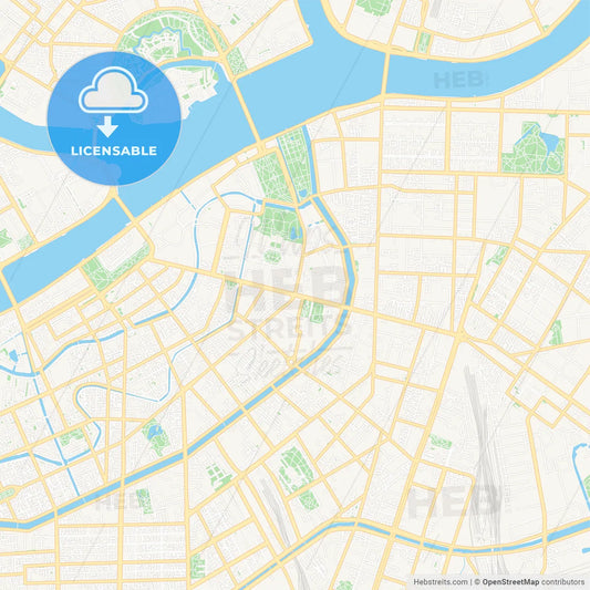 Saint Petersburg, Russia Vector Map - Classic Colors