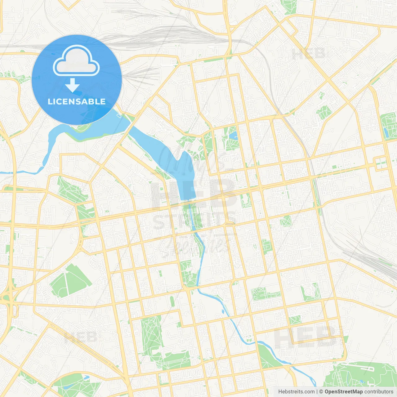 Yekaterinburg, Russia Vector Map - Classic Colors