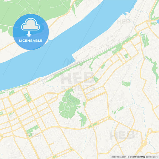 Perm, Russia Vector Map - Classic Colors