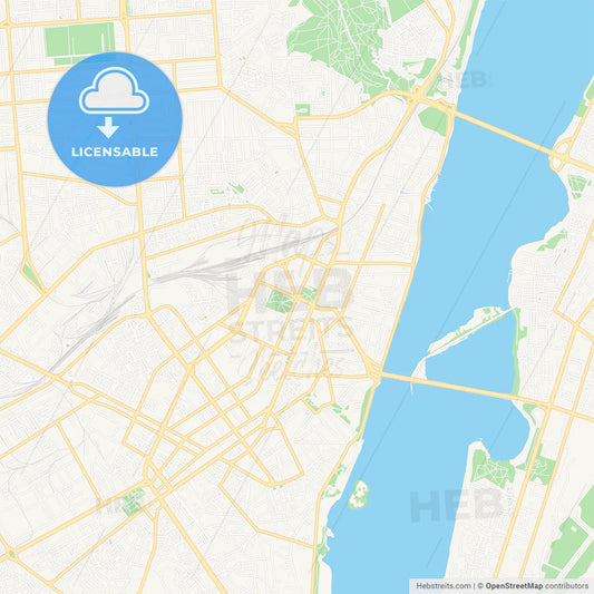 Voronezh, Russia Vector Map - Classic Colors