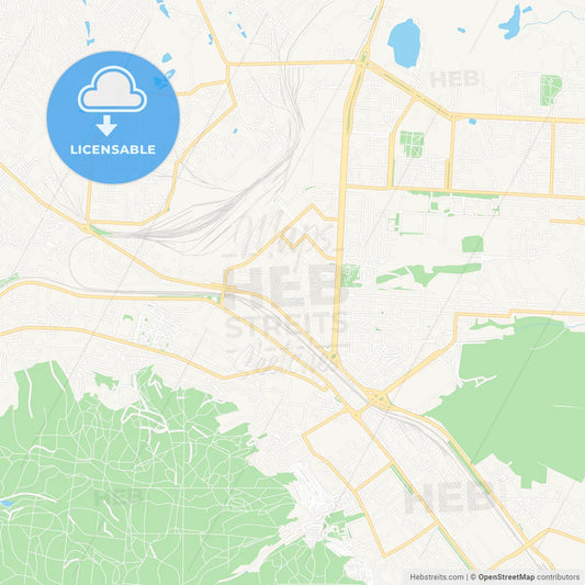 Saratov, Russia Vector Map - Classic Colors