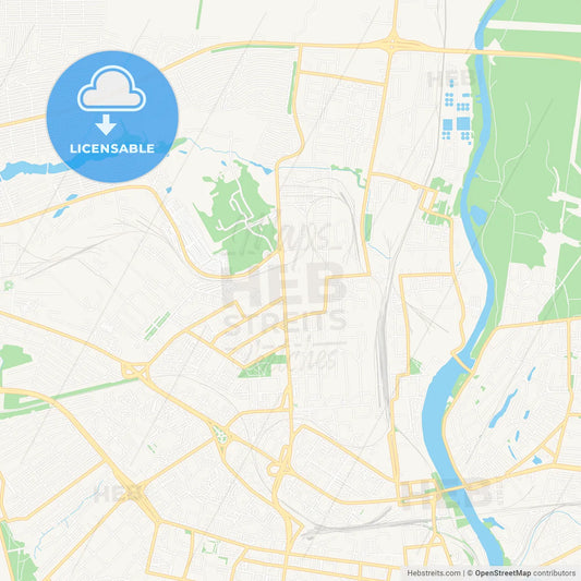 Penza, Russia Vector Map - Classic Colors