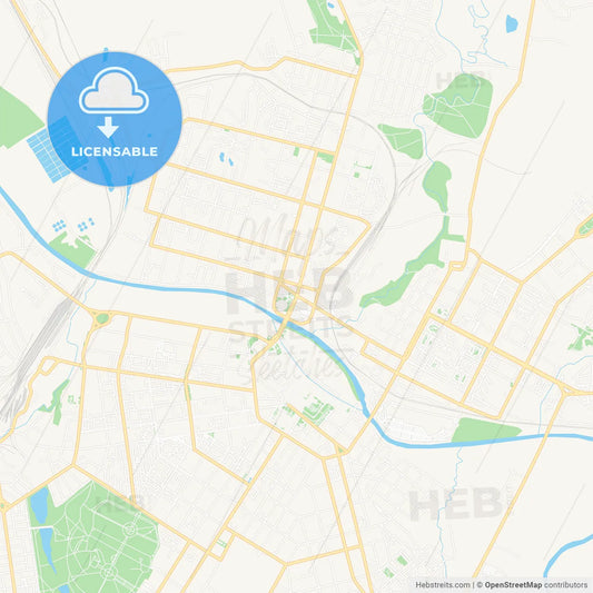 Tula, Russia Vector Map - Classic Colors