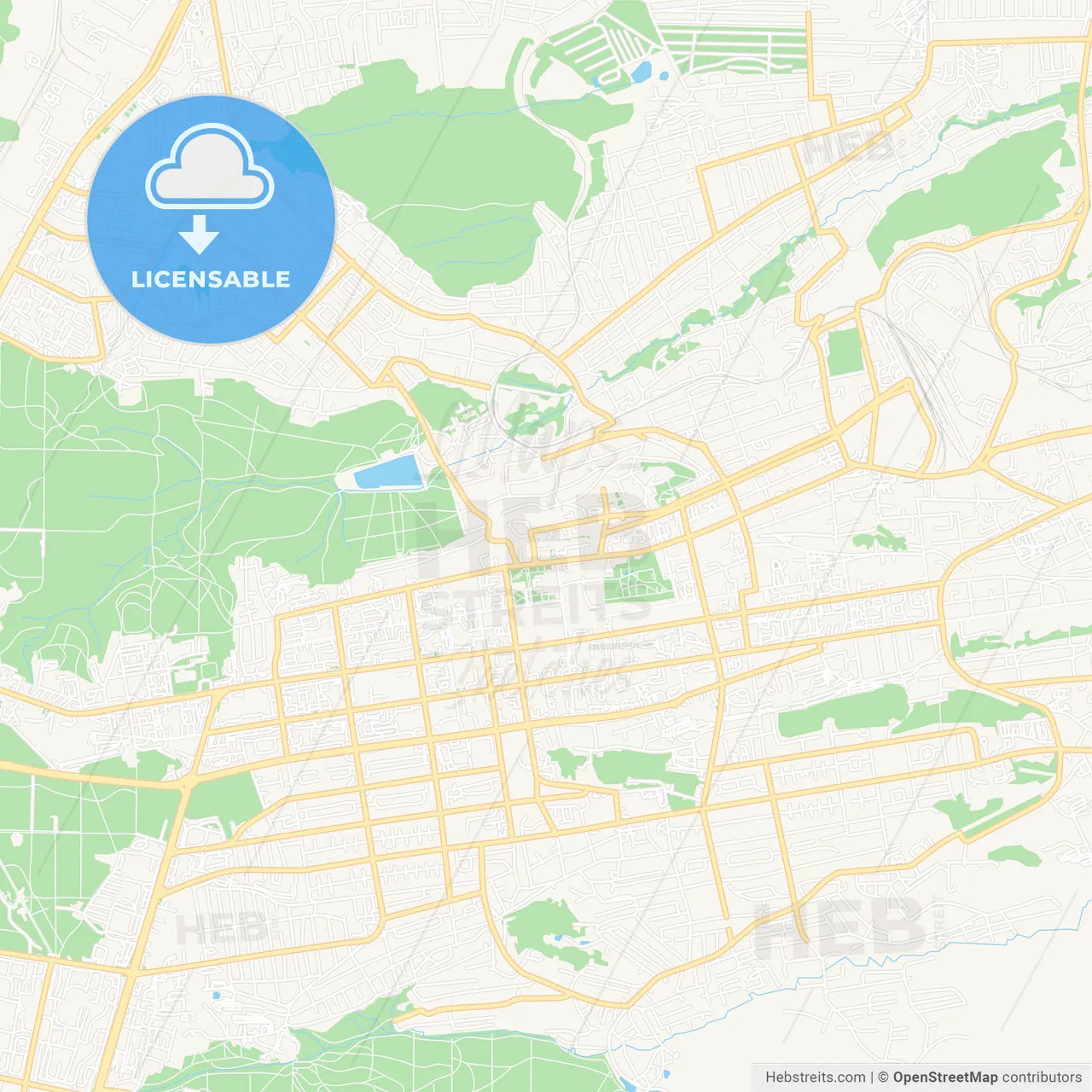 Stavropol, Russia Vector Map - Classic Colors