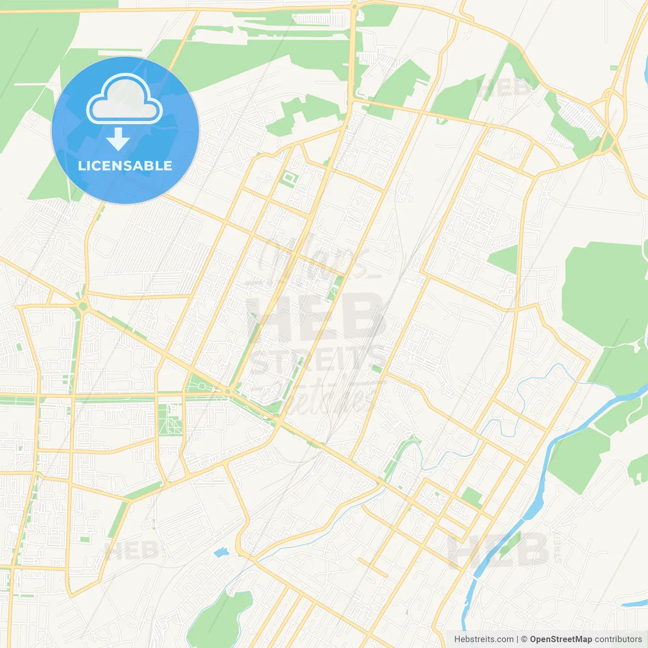 Sterlitamak, Russia Vector Map - Classic Colors