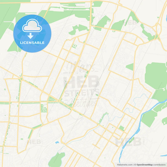 Sterlitamak, Russia Vector Map - Classic Colors