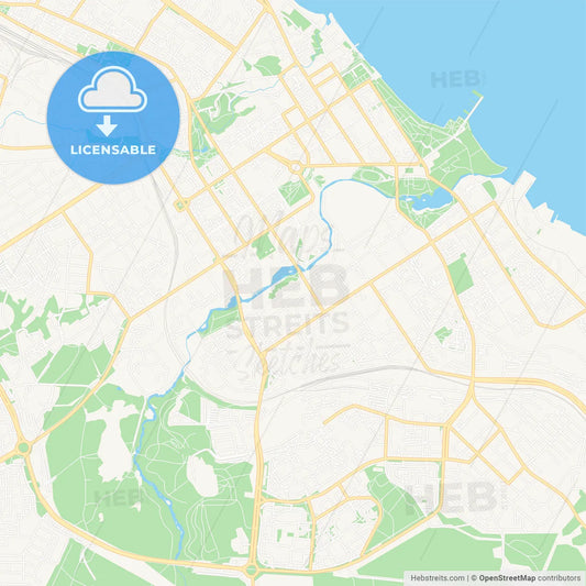 Petrozavodsk, Russia Vector Map - Classic Colors