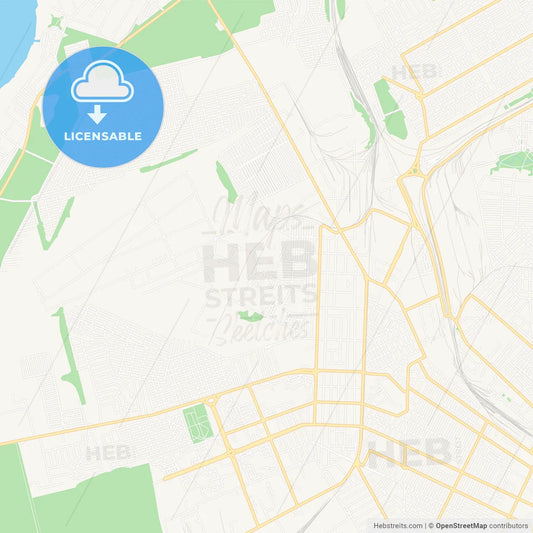 Taganrog, Russia Vector Map - Classic Colors