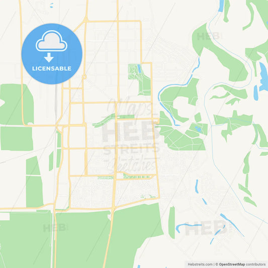 Salavat, Russia Vector Map - Classic Colors