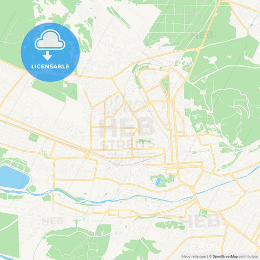 Pyatigorsk, Russia Vector Map - Classic Colors