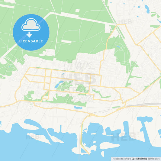 Zelenodolsk, Russia Vector Map - Classic Colors