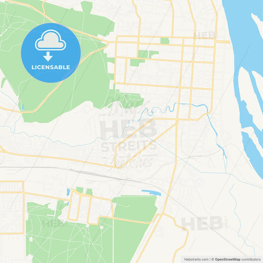 Sarapul, Russia Vector Map - Classic Colors