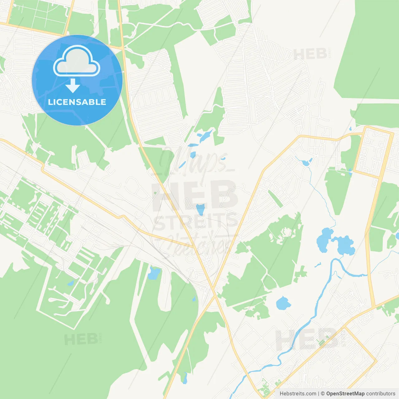 Solikamsk, Russia Vector Map - Classic Colors