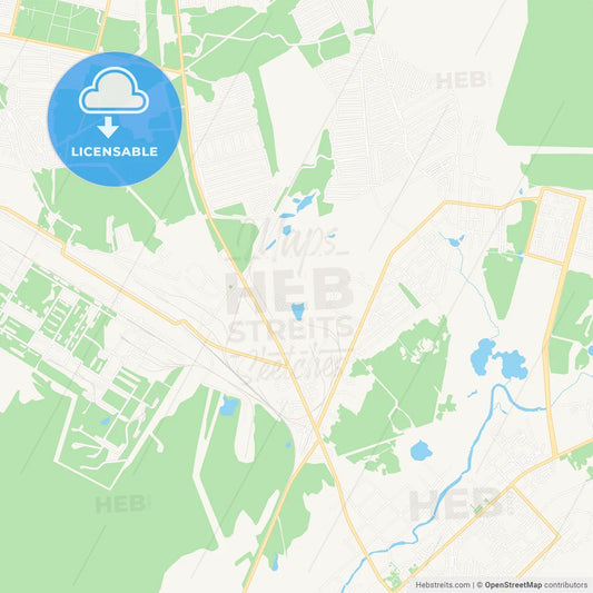 Solikamsk, Russia Vector Map - Classic Colors