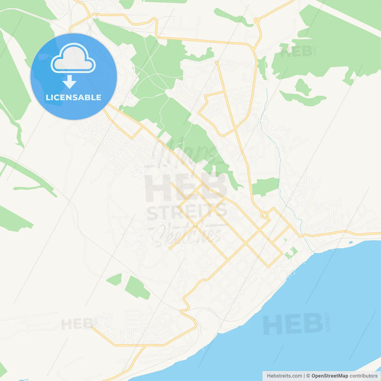 Volsk, Russia Vector Map - Classic Colors