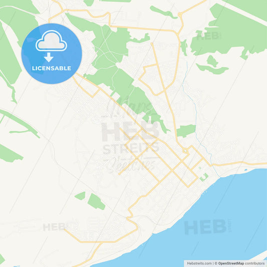 Volsk, Russia Vector Map - Classic Colors