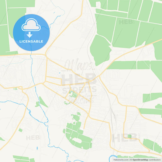 Rossosh, Russia Vector Map - Classic Colors