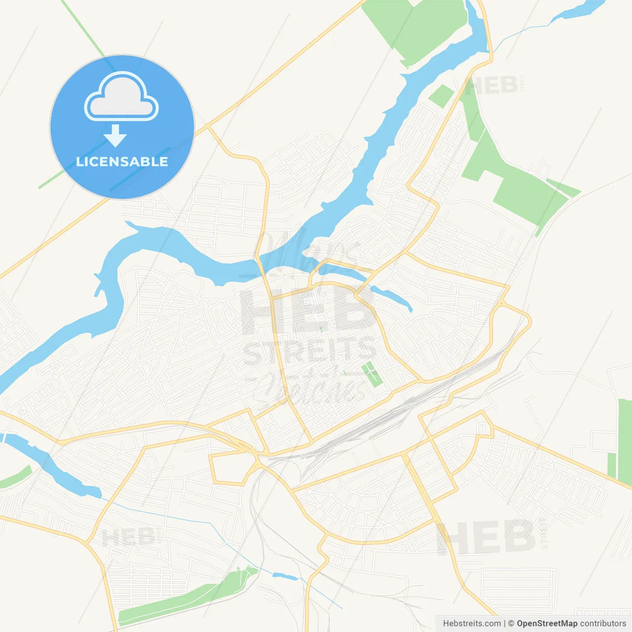 Salsk, Russia Vector Map - Classic Colors