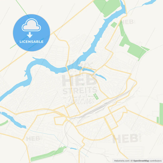 Salsk, Russia Vector Map - Classic Colors