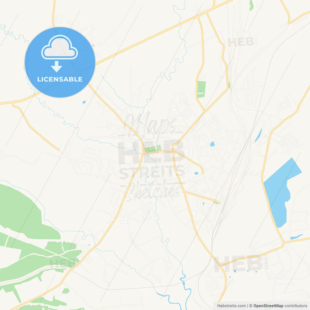 Vyazma, Russia Vector Map - Classic Colors