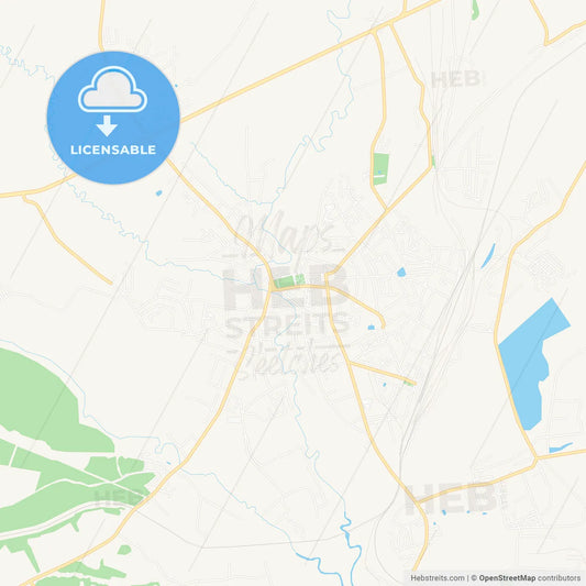 Vyazma, Russia Vector Map - Classic Colors