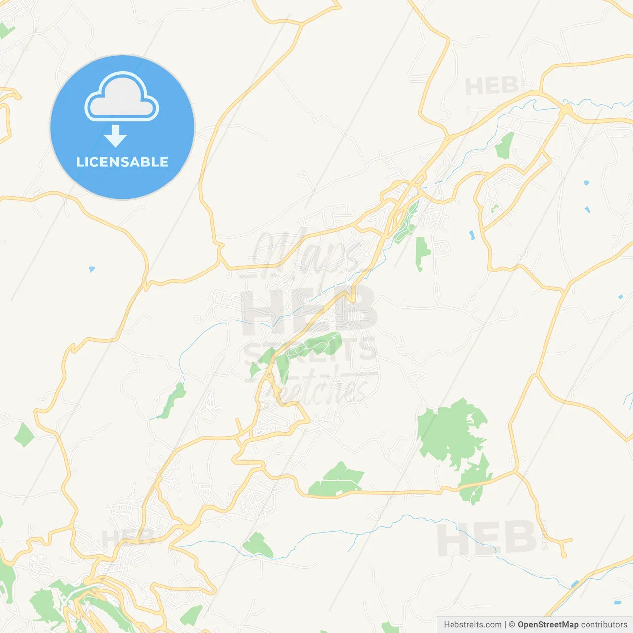 Serravalle, San Marino Vector Map - Classic Colors