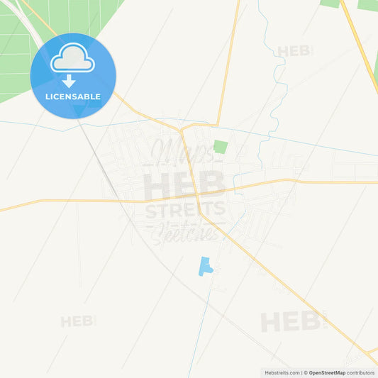 Stara Pazova, Serbia Vector Map - Classic Colors